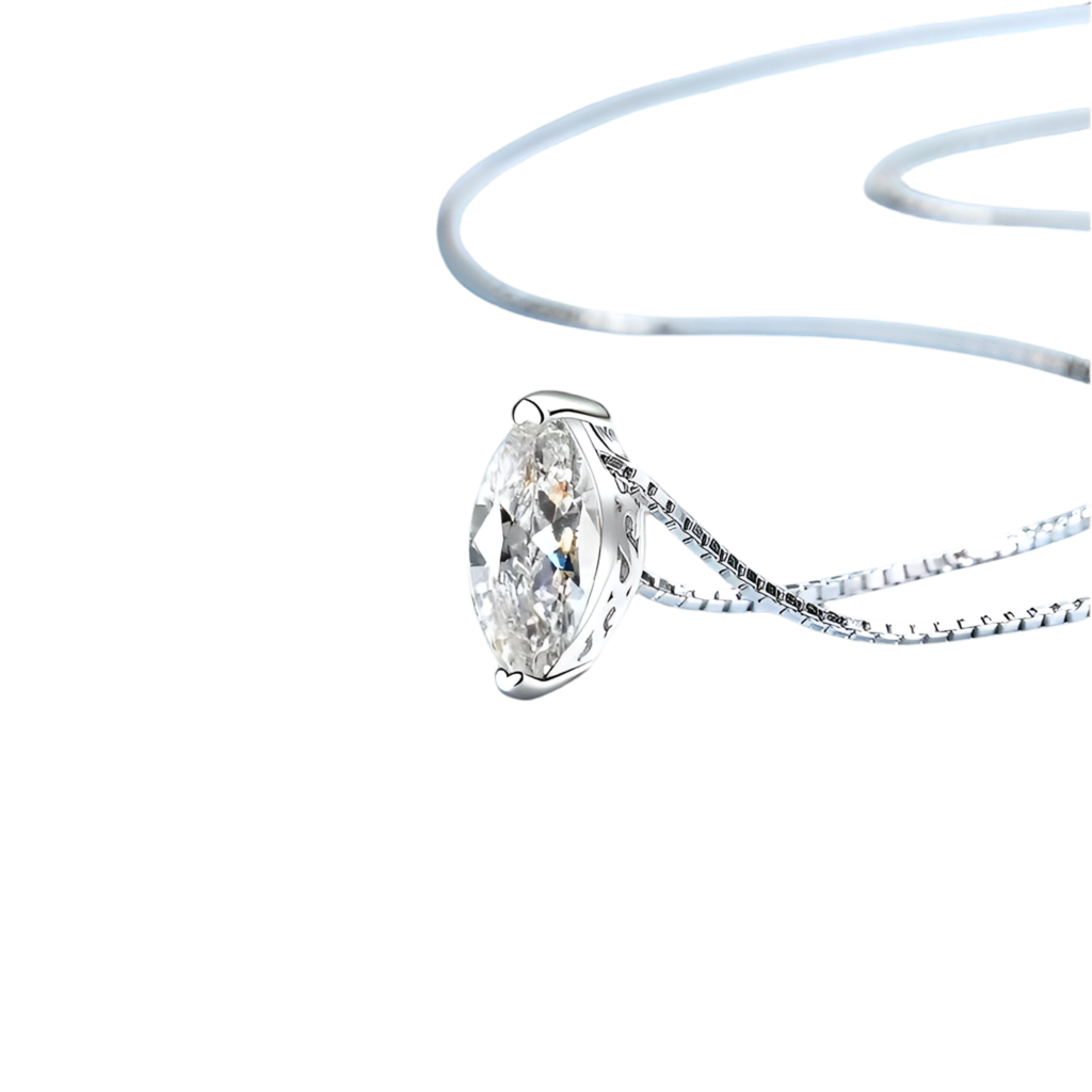 2ct Marquise Cut Moissanite Diamond Necklace DAPR