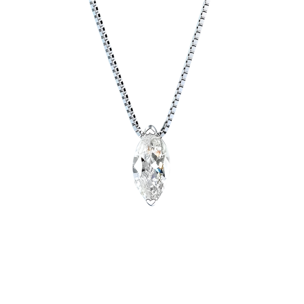 2ct Marquise Cut Moissanite Diamond Necklace DAPR