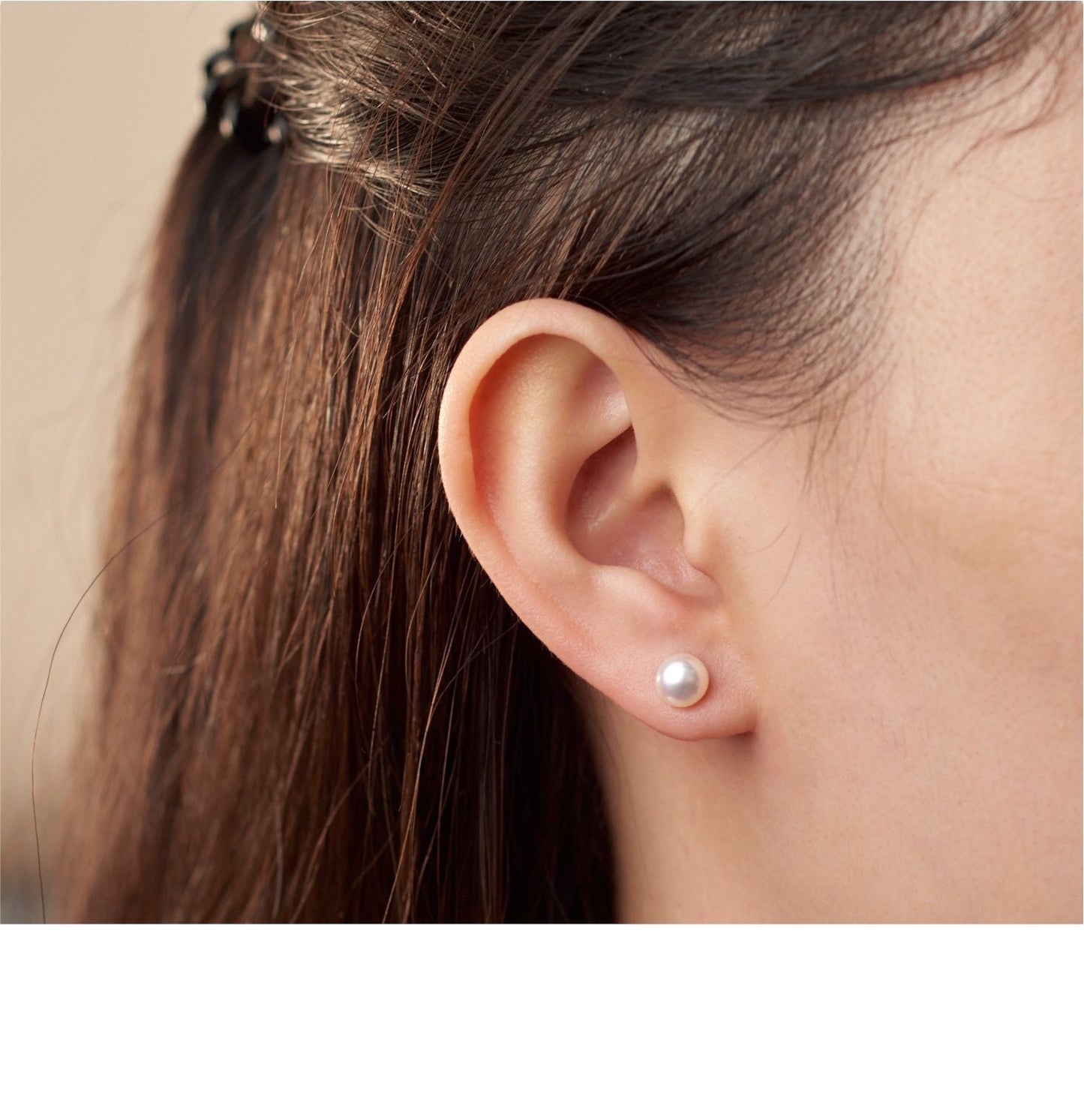 Button Pearl Stud Earrings – 5mm to 6mm | S925 Sterling Silver DAPR