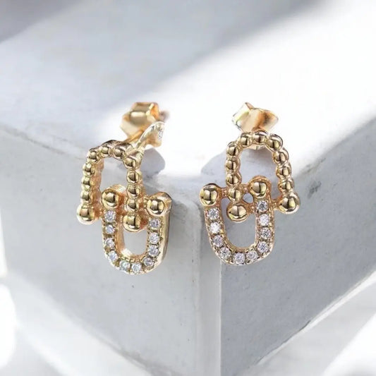 Moissanite Horseshoe Earring DAPR