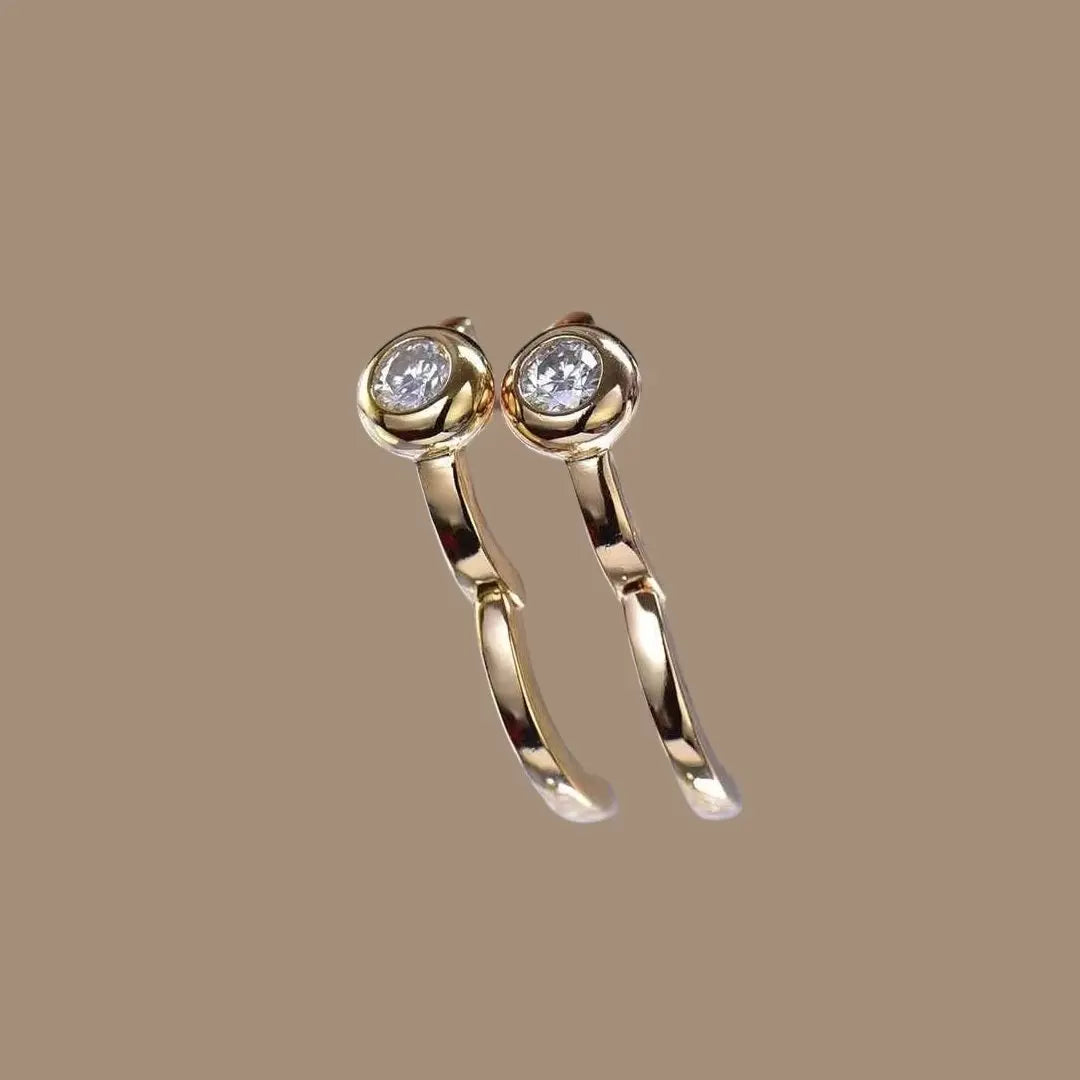 0.5ct Moissanite Diamond Bezel Hoop Earring DAPR