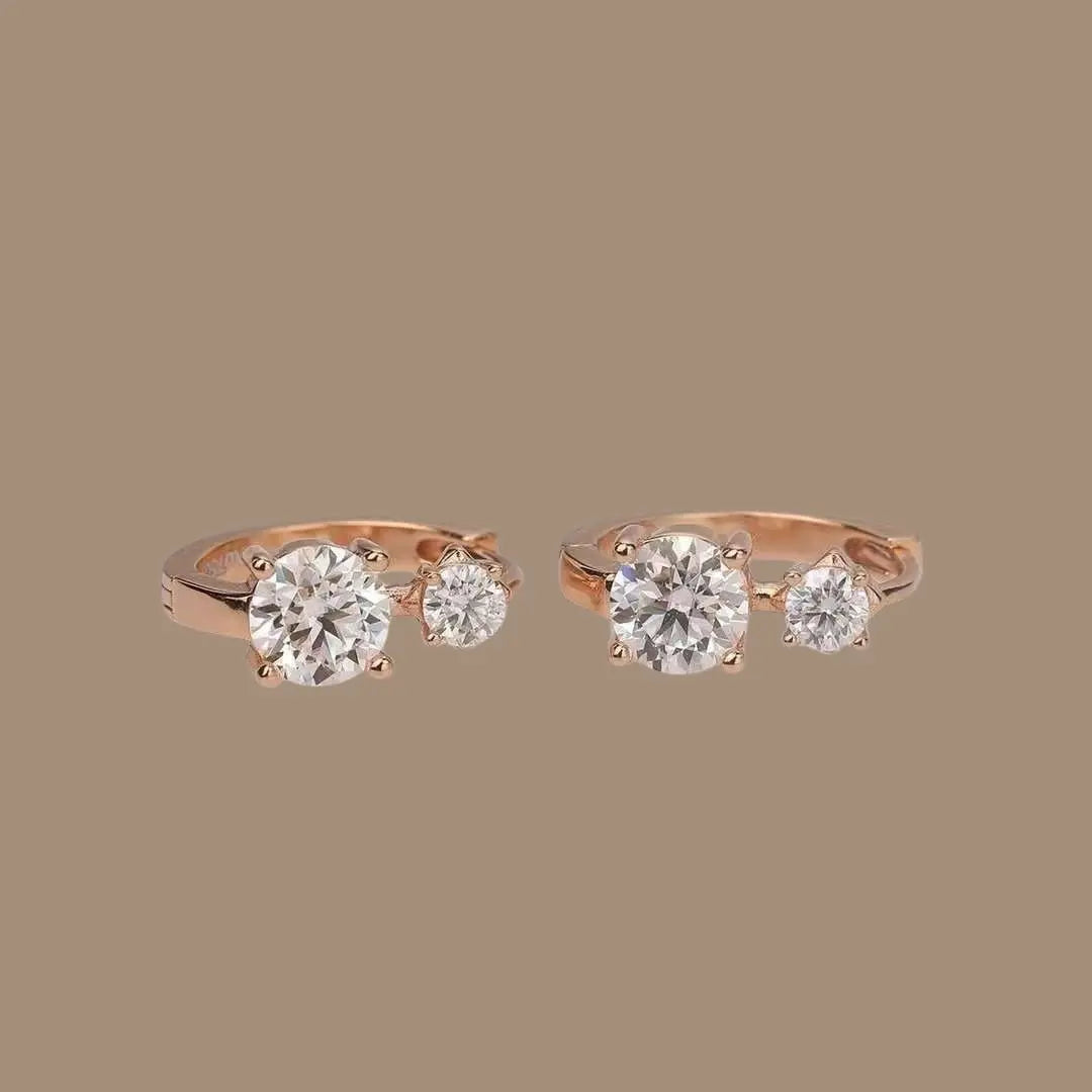 0.5ct Diamond 4 Prong Gold Hoop Earring DAPR