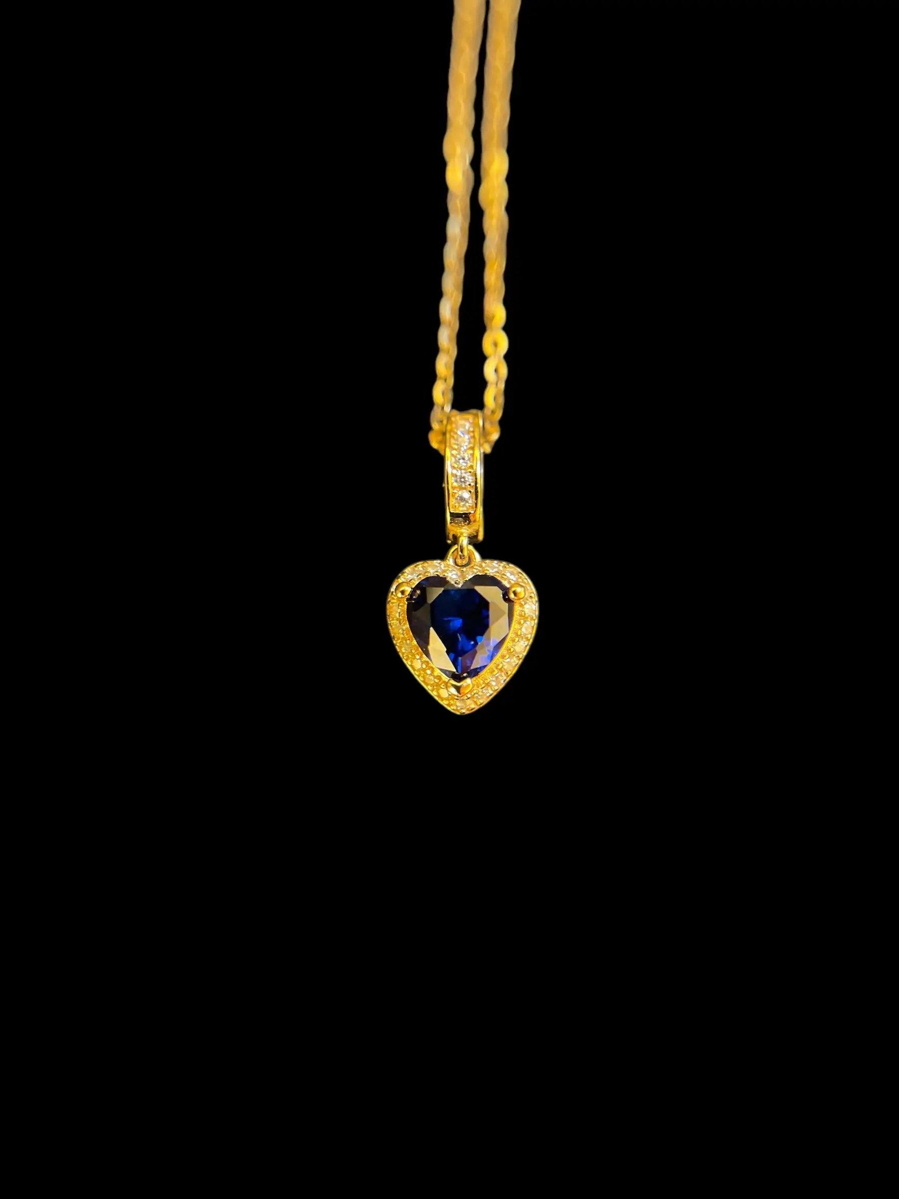 1ct Red Heart 18k Gold Necklace Valentine’s Day Gift DAPR