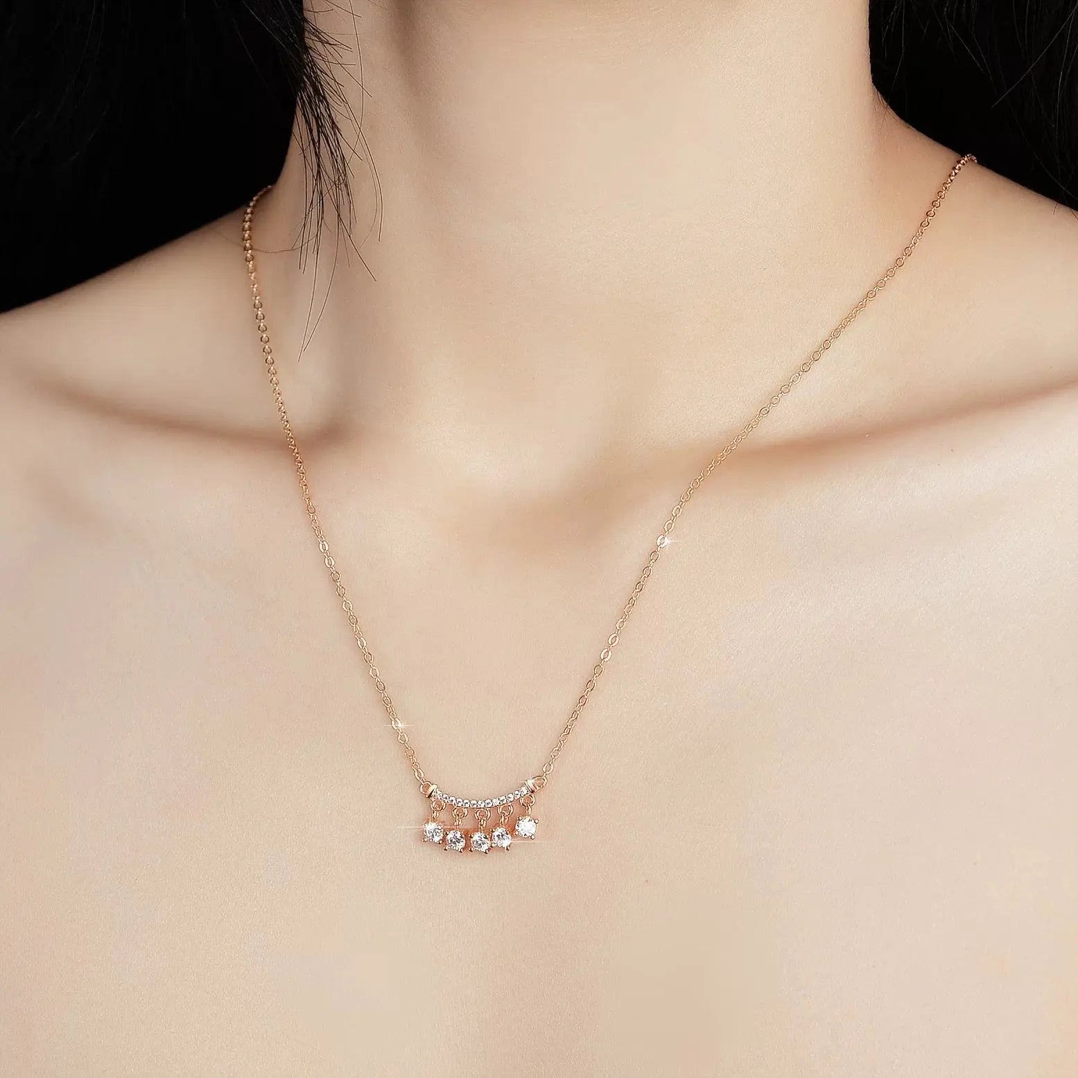 Dazzling Drop Moissanite Necklace DAPR