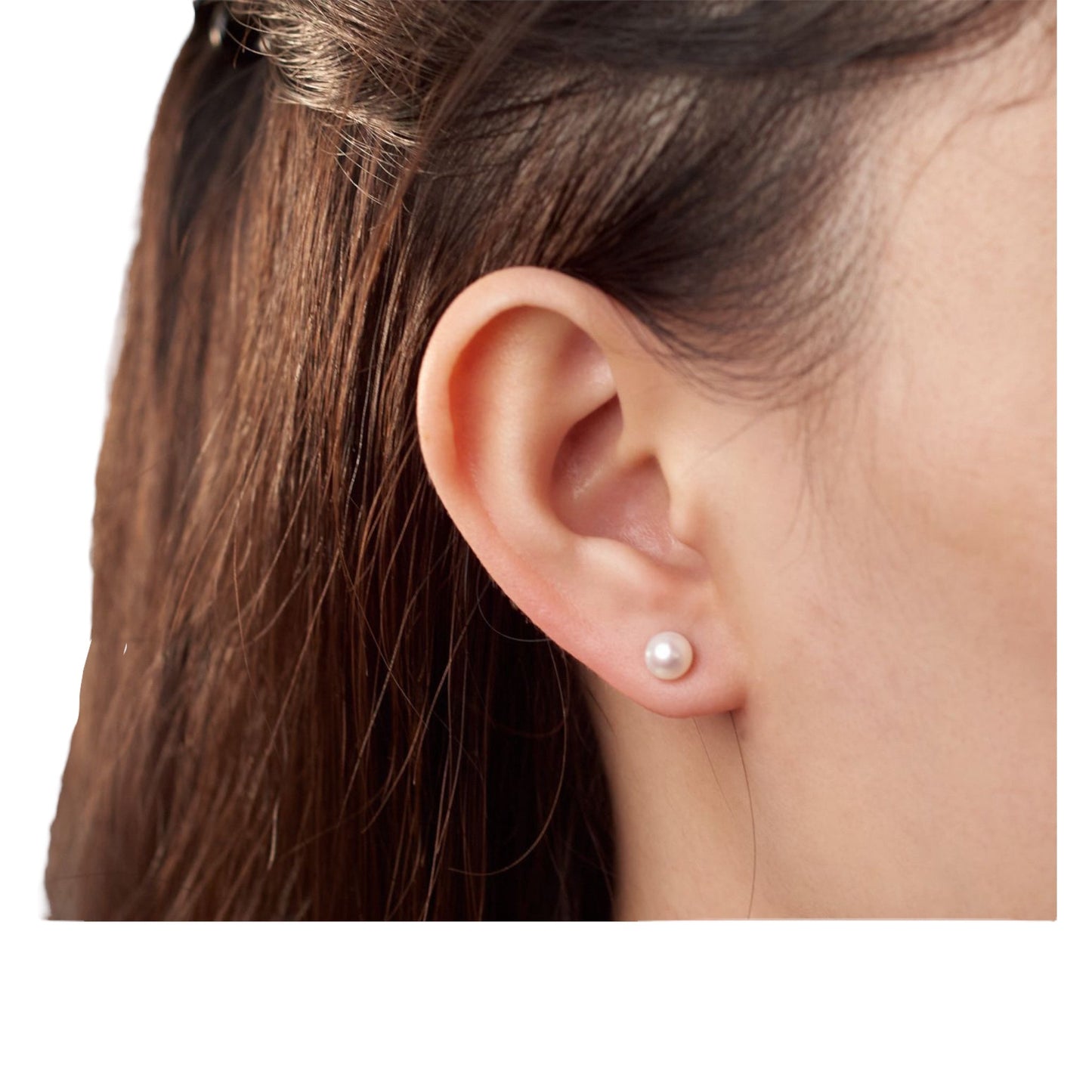 Button Pearl Stud Earrings – 6mm | S925 Sterling Silver DAPR