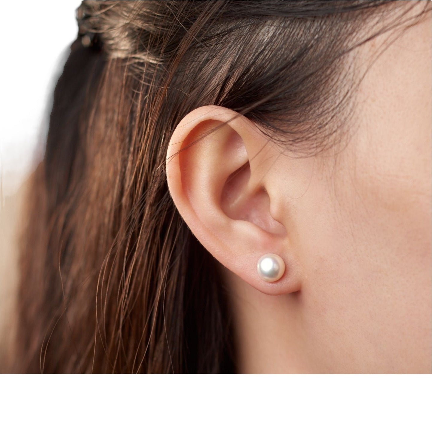 Button Pearl Stud Earrings – 5mm to 11mm | S925 Sterling Silver DAPR